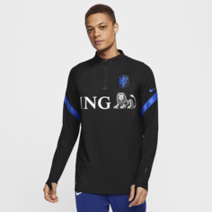 Мужская футболка для футбольного тренинга Nike VaporKnit Netherlands Strike - Черный