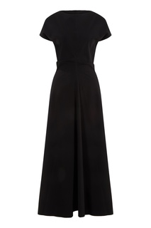 Черное платье с драпировкой Low Classic