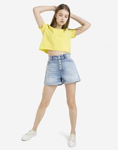 Джинсовые шорты Baggy с пуговицами Gloria Jeans