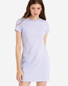 Сиреневое платье-футболка миди Gloria Jeans