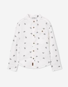 Белая рубашка с кактусами для мальчика Gloria Jeans