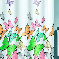 Штора для ванной Kleine Wolke Butterflies разноцветная 180х200 см