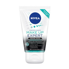 Пенка для умывания NIVEA MAKE-UP EXPERT черная 3 в 1 с абсорбирующим углем для жирной кожи, склонной к несовершенствам 100 мл