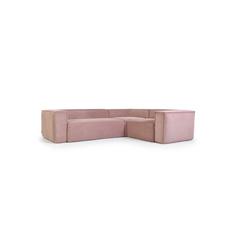 Угловой диван corduroy (la forma) розовый 290x69x230 см.