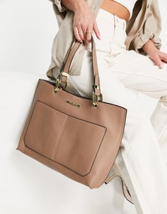 Серо-коричневая сумка-тоут с двумя карманами Steve Madden Donna-Серый