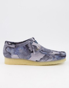 Синие камуфляжные туфли Clarks Originals-Голубой