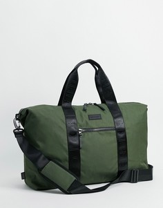 Спортивная сумка с тисненой лентой Consigned-Зеленый цвет