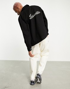 Черная куртка Харрингтон в стиле oversized ASOS Actual-Черный