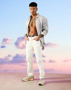 Классические джинсы цвета экрю ASOS DESIGN-Белый