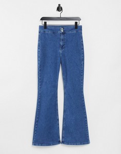 Синие выбеленные oversized-джинсы в винтажном стиле Topshop One-Голубой