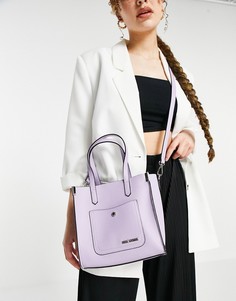 Лавандовая сумка-тоут для покупок с ремешком через плечо Steve Madden-Фиолетовый цвет