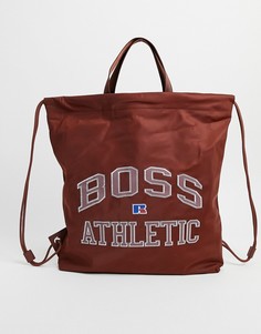 Коричневая сумка-дафл в университетском стиле Boss x Russell Athletic-Коричневый цвет