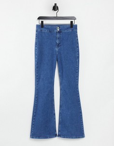Синие эластичные расклешенные джинсы Topshop Three-Голубой