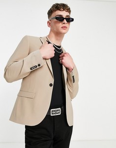 Светло-бежевый пиджак из смесовой шерсти Twisted Tailor-Нейтральный
