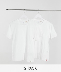 Набор из 2 белых футболок с логотипом Levis-Белый
