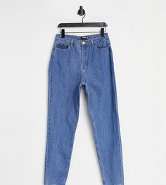 Синие жесткие джинсы в винтажном стиле с завышенной талией Missguided Tall-Голубой