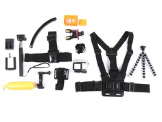 Аксессуар Набор крепежей и аксессуаров Lumiix GP407-SW для GoPro Hero 7 Silver / White