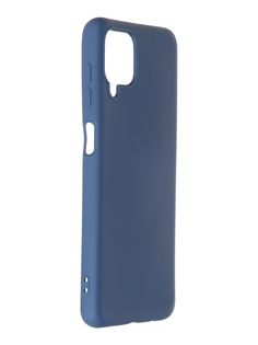 Чехол DF для Samsung Galaxy M12 (4G) с микрофиброй Silicone Blue sOriginal-24