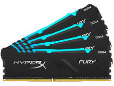 Модуль памяти HyperX Fury RGB DDR4 DIMM 2666MHz PC-21300 CL16 - 64Gb KIT (4x16Gb) HX426C16FB4AK4/64