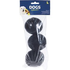 Набор игрушек для собак Мяч резиновый черный D6 3 шт Без бренда