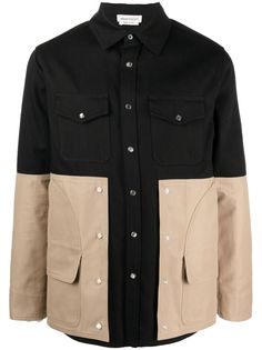 Alexander McQueen куртка-рубашка в двух тонах