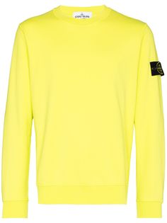 Stone Island толстовка с круглым вырезом и нашивкой-логотипом