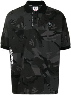 AAPE BY *A BATHING APE® рубашка поло с камуфляжным принтом