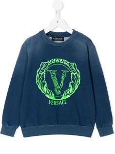 Versace Kids толстовка с логотипом