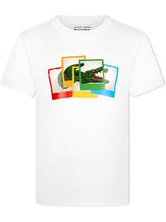 Lacoste Kids футболка с логотипом из коллаборации с Polaroid