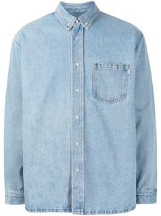 Martine Rose джинсовая рубашка с графичным принтом