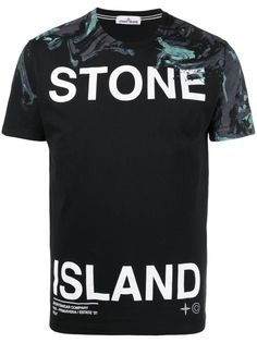 Stone Island футболка с принтом тай-дай и логотипом