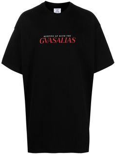 VETEMENTS футболка оверсайз Gvasalias с логотипом