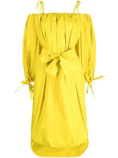MSGM платье с открытыми плечами и завязками