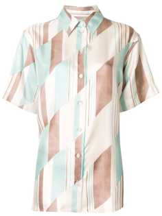 Jil Sander рубашка с короткими рукавами и геометричным принтом
