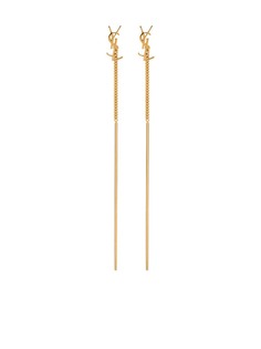 Saint Laurent серьги-подвески Opyum