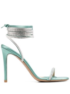 Alexandre Vauthier атласные босоножки с кристаллами