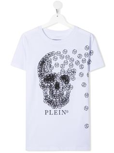 Philipp Plein Junior футболка с принтом Skull