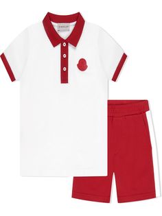 Moncler Enfant комплект из рубашки поло и шортов