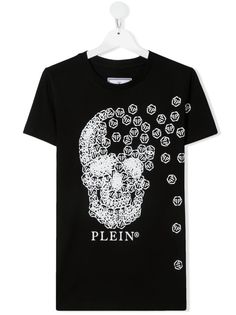 Philipp Plein Junior футболка с принтом Skull