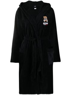 Moschino халат с вышивкой Underbear Teddy