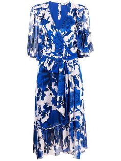 DVF Diane von Furstenberg платье с запахом и цветочным принтом