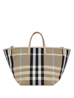 Burberry клетчатая сумка-тоут