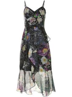 Marchesa Notte вечернее платье макси с цветочным принтом