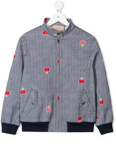 Gucci Kids бомбер в тонкую полоску