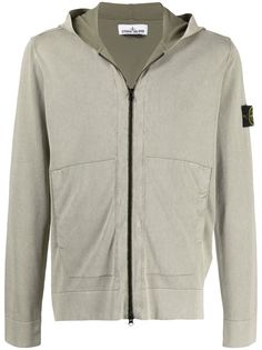 Stone Island трикотажное худи с нашивкой-логотипом