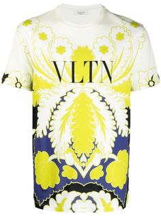 Valentino футболка с графичным принтом и логотипом VLTN