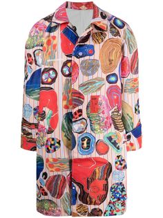 Kids of broken future пальто с принтом