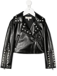 TWINSET Kids куртка из искусственной кожи с заклепками