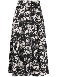 Tela юбка А-силуэта с цветочным принтом