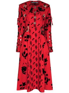 Chopova Lowena платье миди с цветочным принтом